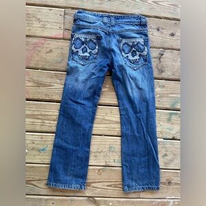 2000s Skull Boards Co. Kids Boys Jeans Size 10 Skate Skater Kid 00s Style Punk